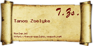 Tanos Zselyke névjegykártya